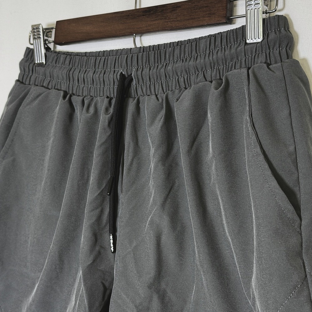 Apex Mens 2-in-1 Athletic Training Shorts Gray Compression Liner Medium